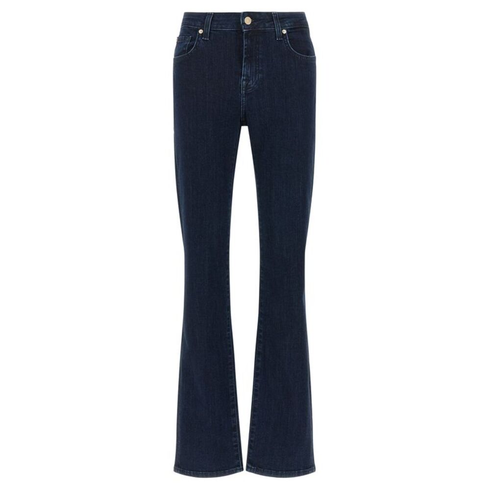 7 For All Mankind Blue Cotton Bootcut Women's Jeans
